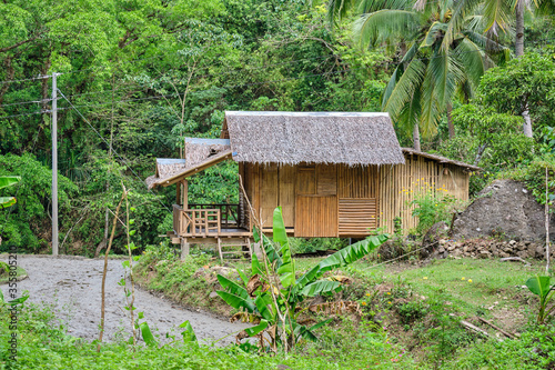 Village houses on Panay island Philippines