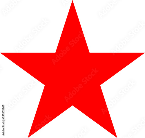 red star on white background