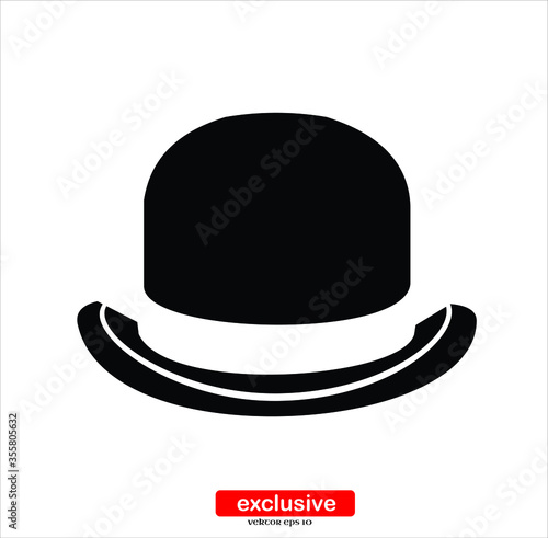 Vintage hats icons.Flat design style vector illustration for graphic and web design.