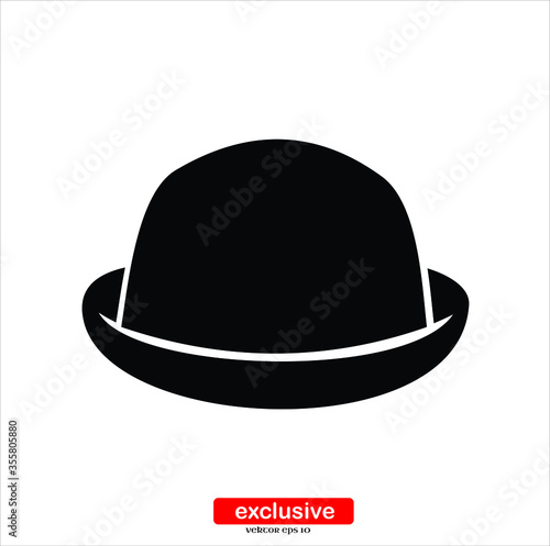 Vintage hats icons.Flat design style vector illustration for graphic and web design.
