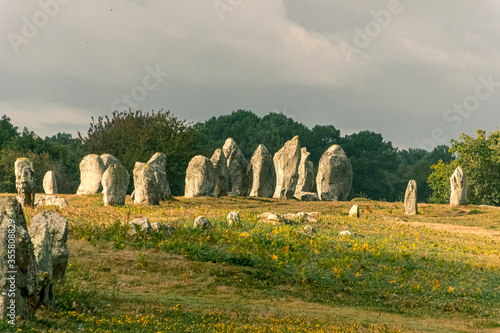 Alignments of Carnac  Menhir de Carnac in the Brittany region. France