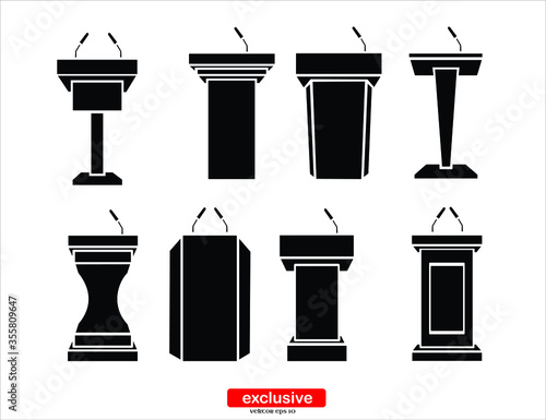 Podium Icon.Flat design style vector illustration for graphic and web design.