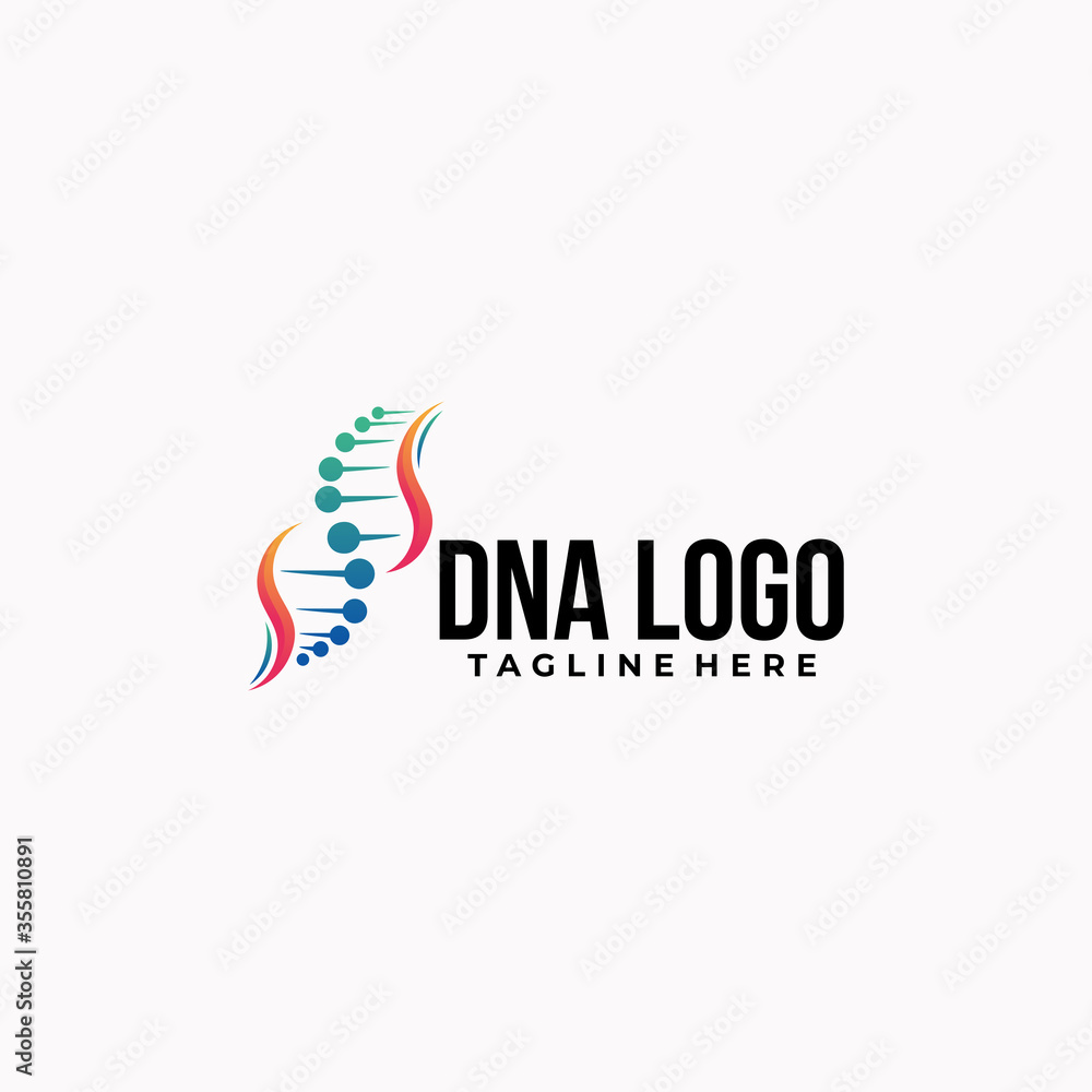 Fototapeta premium dna logo icon vector isolated