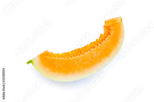 Cantaloupe melon isolated on white