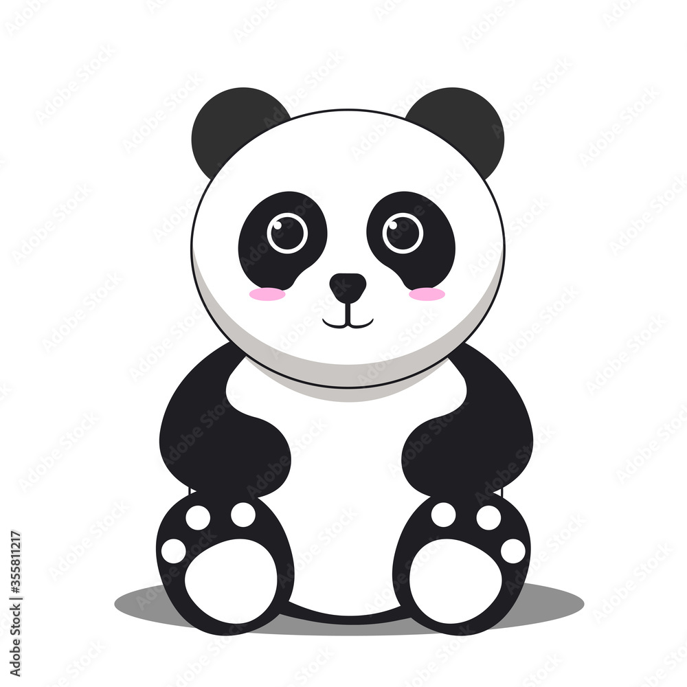 Baby panda character illustration. vector illustration Baby panda character illustration. vector illustration