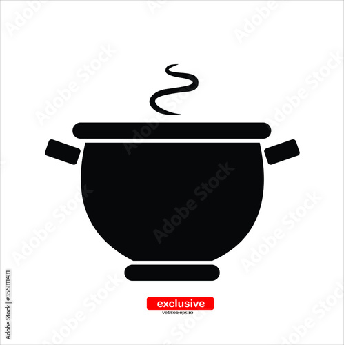 coking pan icon.Flat design style vector illustration for graphic and web design.