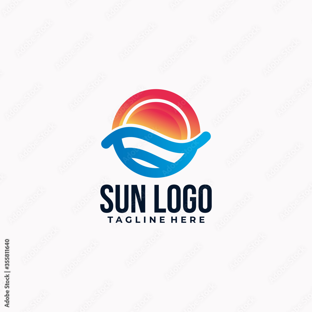 sun coast logo icon vector isolated sun coast logo icon vector isolated