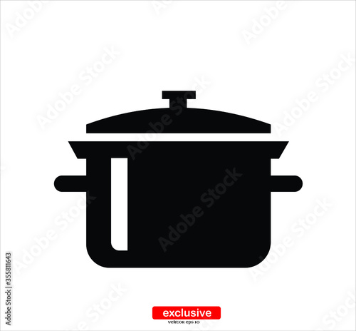 coking pan icon.Flat design style vector illustration for graphic and web design.