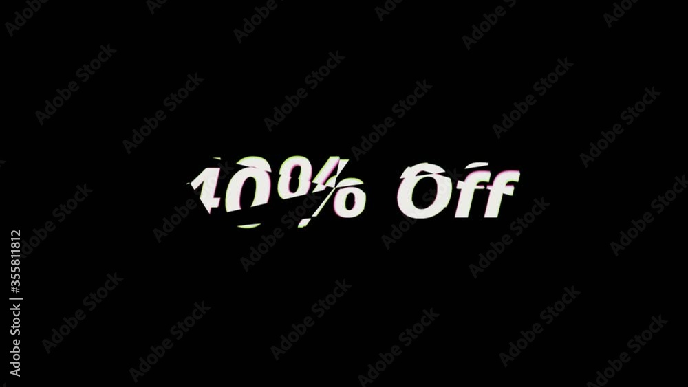 Sale promotion message with glitch effect animation for sale promotion advertising Sale promotion message with glitch effect animation for sale promotion advertising