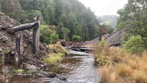 river in the mountains Tarkine region Tasmania  photo