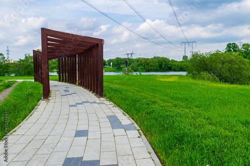 Walk path  in Brateevo park photo