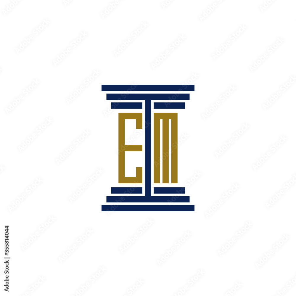 em logo design vector icon em logo design vector icon