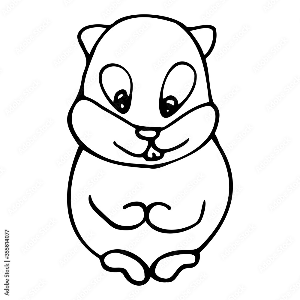 Hand drawn gopher. Cartoon gopher outline doodle style. Vector transparent illustration isolated on white background. Decoration for greeting cards, posters, flyers, prints for clothes. Hand drawn gopher. Cartoon gopher outline doodle style. Vector transparent illustration isolated on white background. Decoration for greeting cards, posters, flyers, prints for clothes.