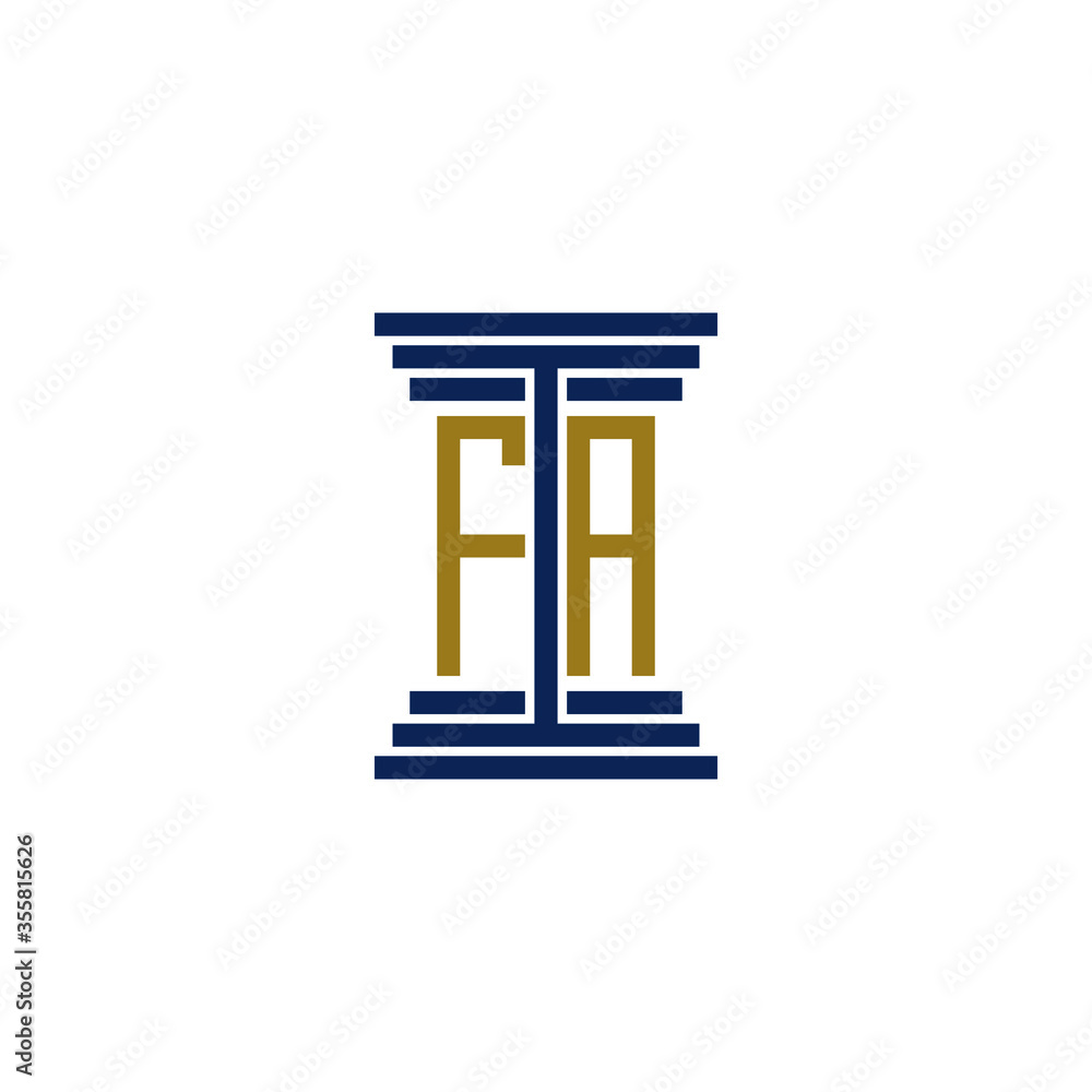 fa logo design vector icon fa logo design vector icon