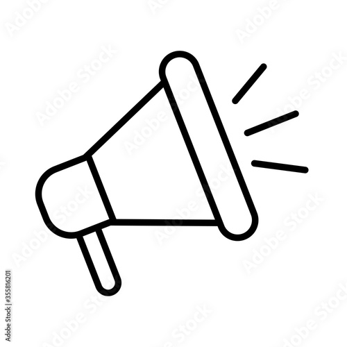 megaphone sound device line style icon