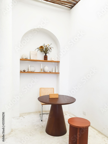 living room in minimal style .