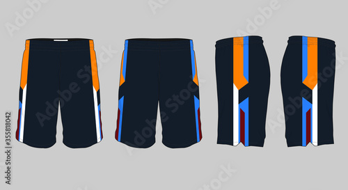 Basketball sports short template apparel
