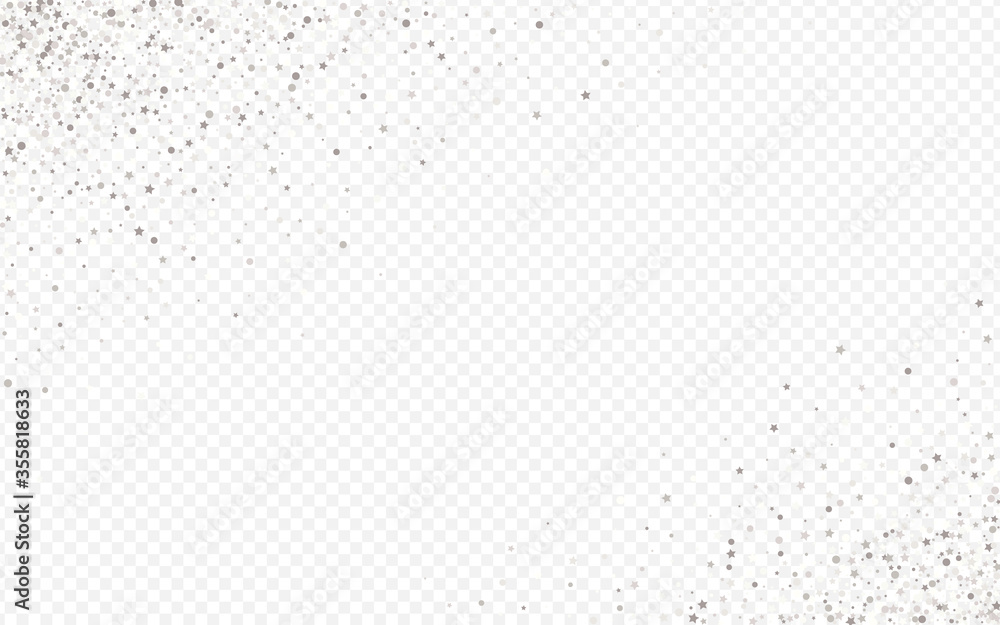 Silver Glow Vector Transparent Background. Shiny 