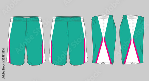 Basketball sports short template apparel