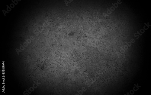 Old wall texture cement dark black gray background abstract grey color design are light with white gradient background.