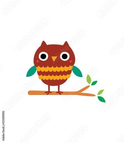 cute little owl graphic vector