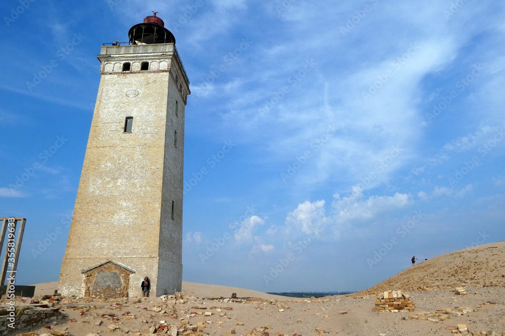 Leuchtturm von Rubjerg Knude am Originalstandort aufgenommen im Juni 2019