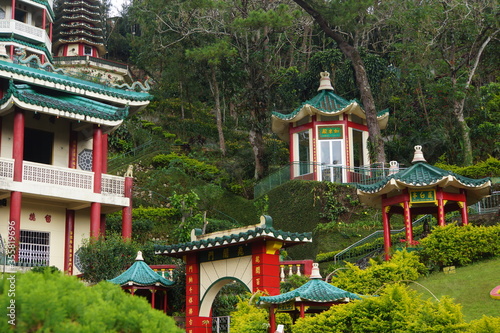 baguio chinese temple group of buildings on a hillside