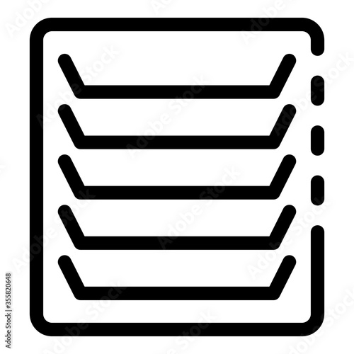 Air duct cover icon. Outline air duct cover vector icon for web design isolated on white background