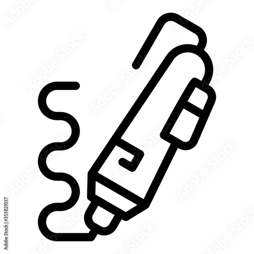 3d pen icon. Outline 3d pen vector icon for web design isolated on white background