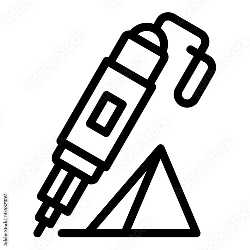 3d modeling pen icon. Outline 3d modeling pen vector icon for web design isolated on white background