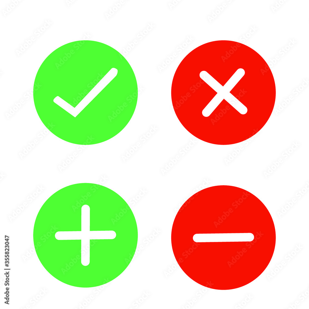 Obraz premium calculator symbol in red and green color
