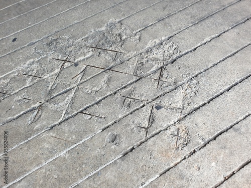 Obraz na płótnie Concrete surface with scratches w salonie