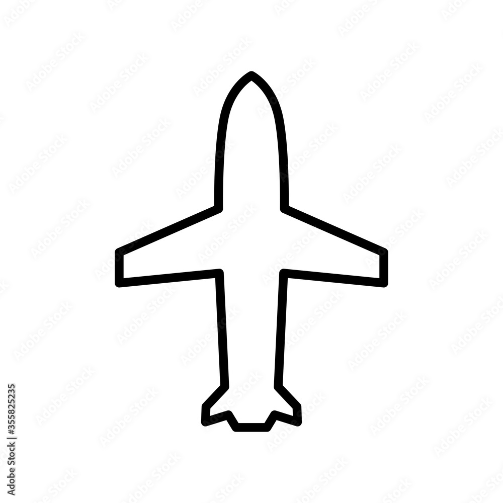 Fototapeta premium Plane line icon