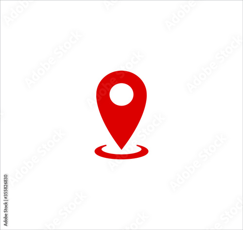 Pin location map icon vector on background Free Download Pin location map icon vector on background - GFXLoad