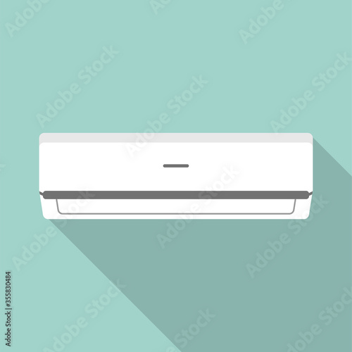Air conditioner flat design icon. Vector illustration