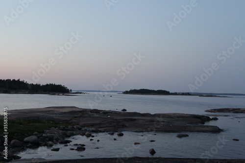 sunset over the sea in Scandinavia