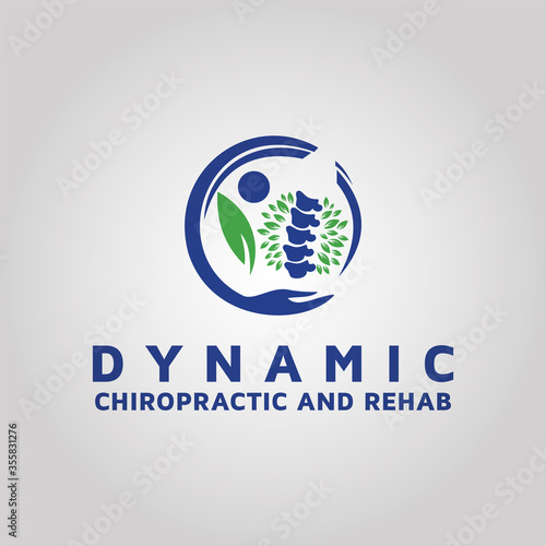 Chiropractic and Rehab exercise, theraphy logo design