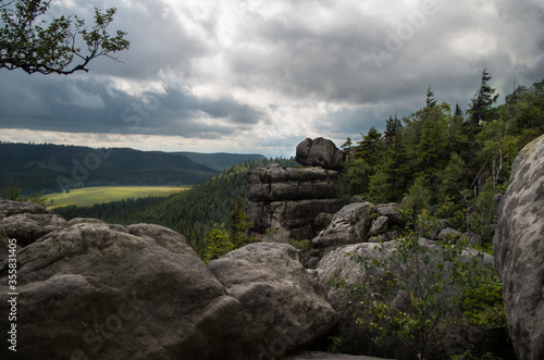 mountain landscape with blue sky