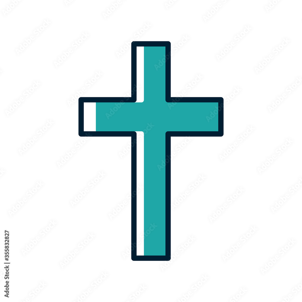 Cross religion icon vector Cross religion icon vector