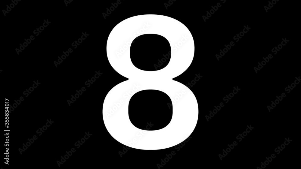 Digital Countdown timer from 10 to 0, Black and White, Big and Bold. 4k Stock Footage Digital Countdown timer from 10 to 0, Black and White, Big and Bold. 4k Stock Footage