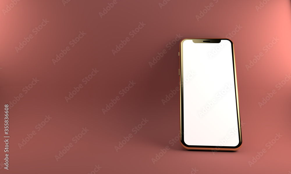 3d rendering mobile phone mockup for advertising . 3d illustration 3d rendering mobile phone mockup for advertising . 3d illustration