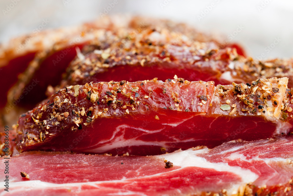 Obraz premium beef meat with lard