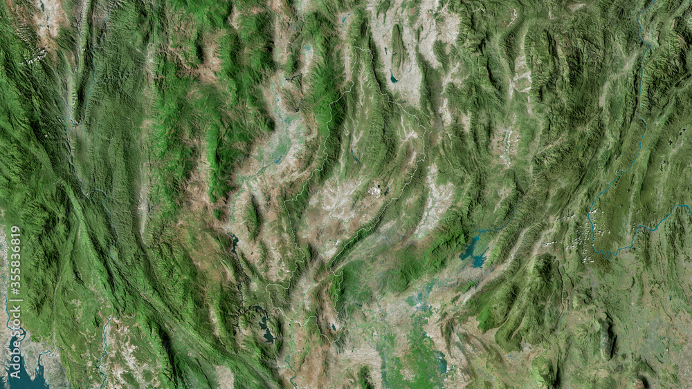 Lampang, Thailand - outlined. Satellite Lampang, Thailand - outlined. Satellite