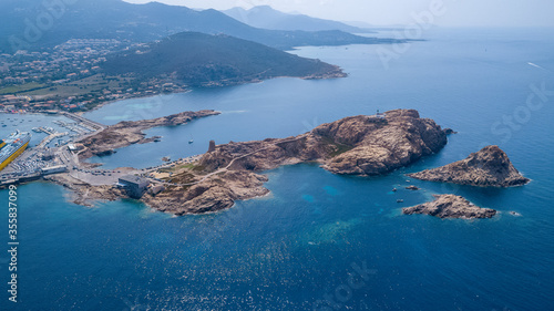 Aerial Island at Blue Ocean