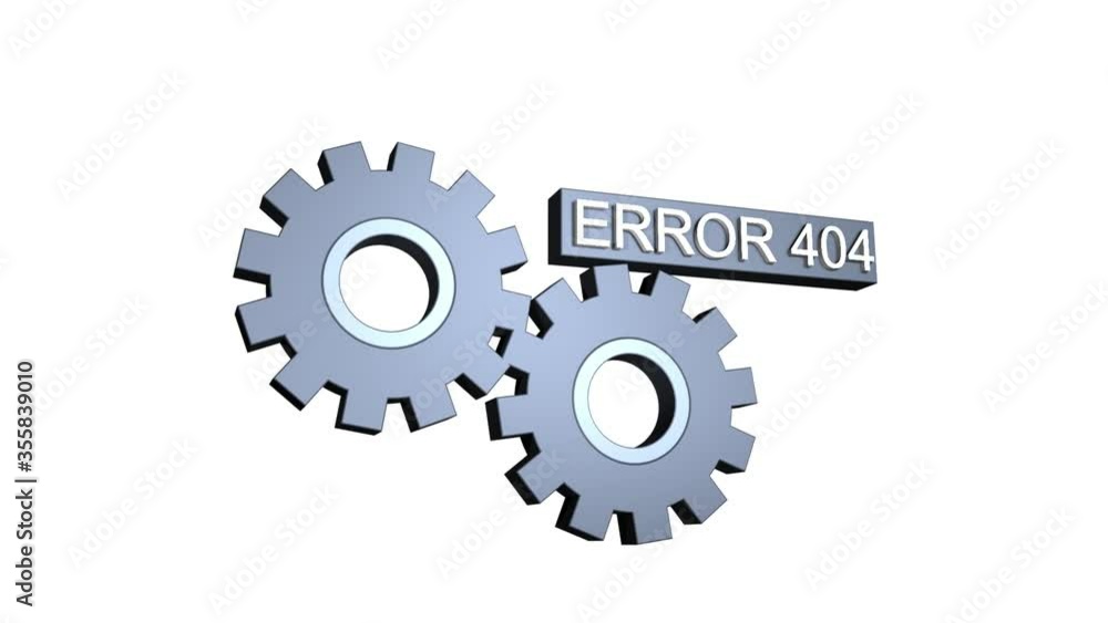Animation of the error 404 message. Mechanism, alpha channel enabled. Cartoon Animation of the error 404 message. Mechanism, alpha channel enabled. Cartoon
