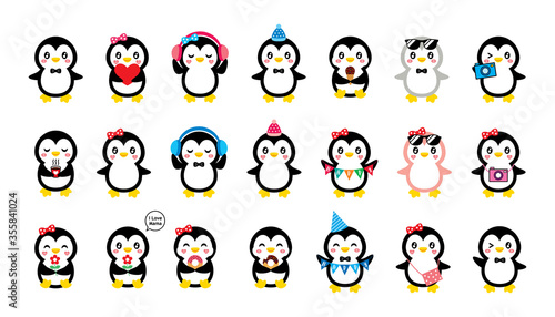 cute penguin cartoon graphic vector design