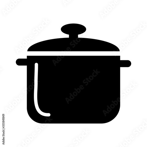 kitchen pot silhouette style icon