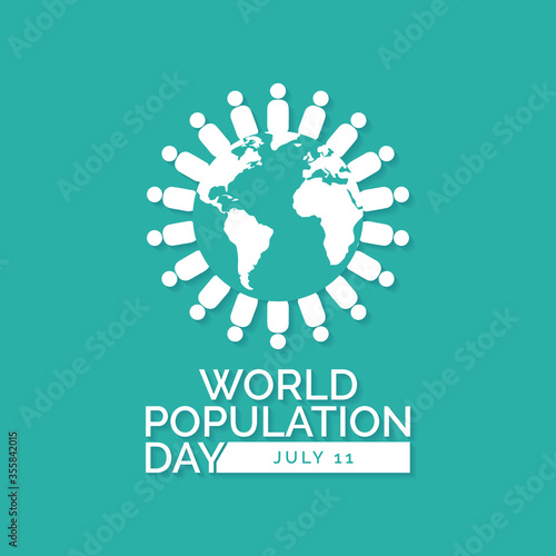 World Population day is an annual event, observed on July 11 every year, which seeks to raise awareness of global population issues, Vector illustration.