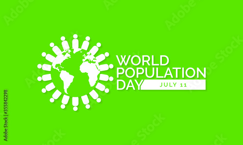 World Population day is an annual event, observed on July 11 every year, which seeks to raise awareness of global population issues, Vector illustration.