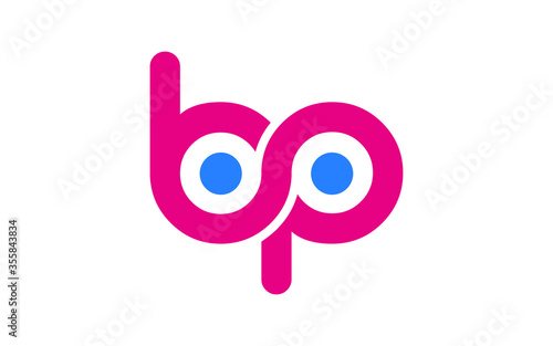 Canvas-taulu bp or pb Letter Initial Logo Design, Vector Template